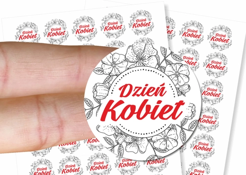 Naklejki na Dzień Kobiet 8 marca DK019- 96szt.