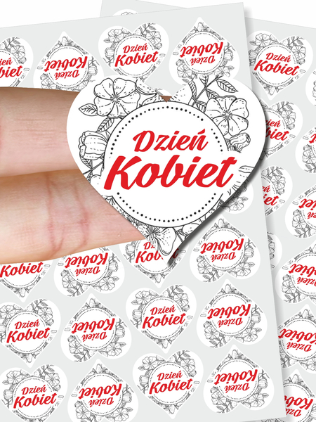 Naklejki na Dzień Kobiet 8 marca DK004- 48szt.